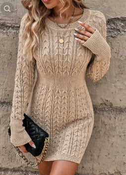 Cozy Twist Women's Knit Bodycon Dress