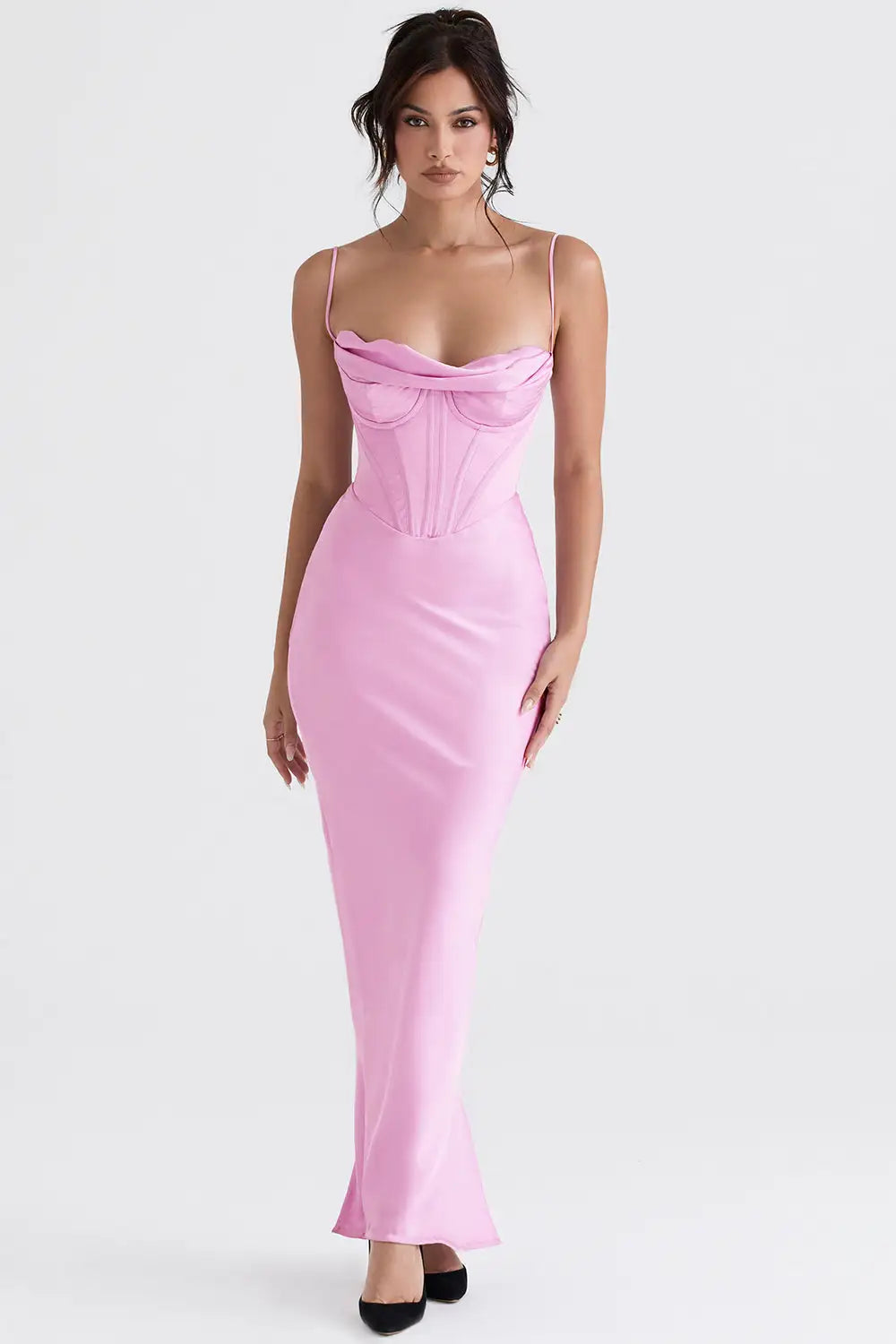 Summer Satin Maxi Bodycon Dress