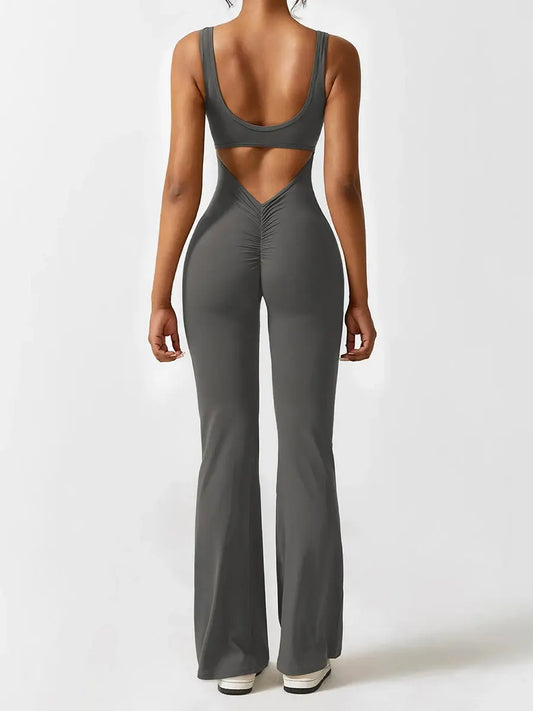 Backless Flare Yoga Bodysuit