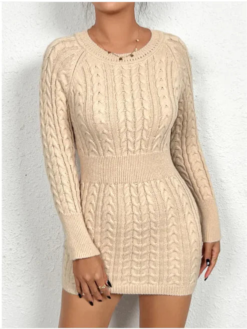 Cozy Twist Women's Knit Bodycon Dress